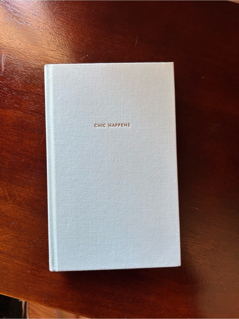 Kate Spade Light Blue "Chic Happens" Hardcover Linen Journal